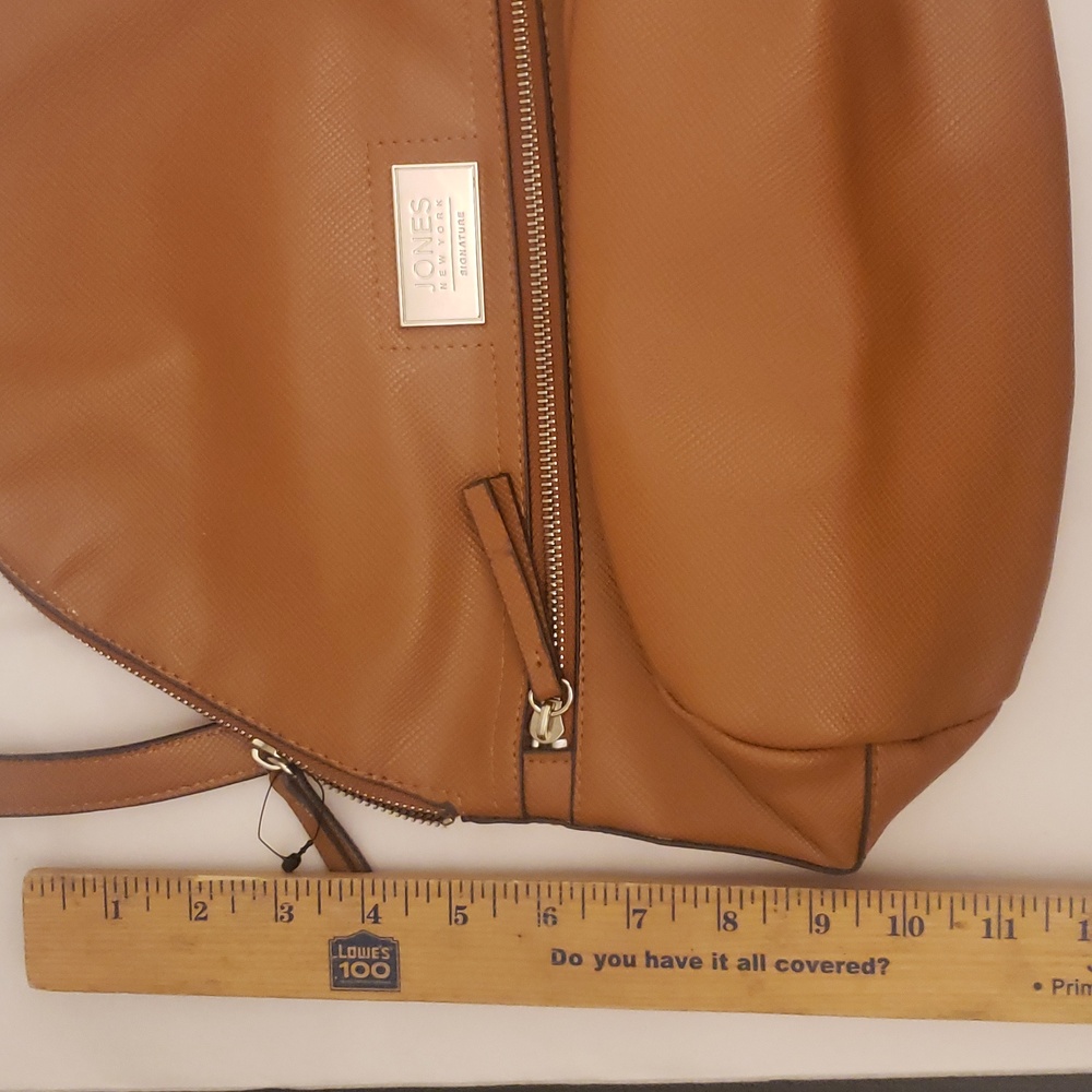 Jones New York Signature Tan Backpack Silver Hardware - Picture 9 of 14